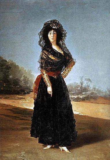 Francisco de Goya Portrait of the Duchess of Alba. Alternately known as The Black Duchess oil painting picture